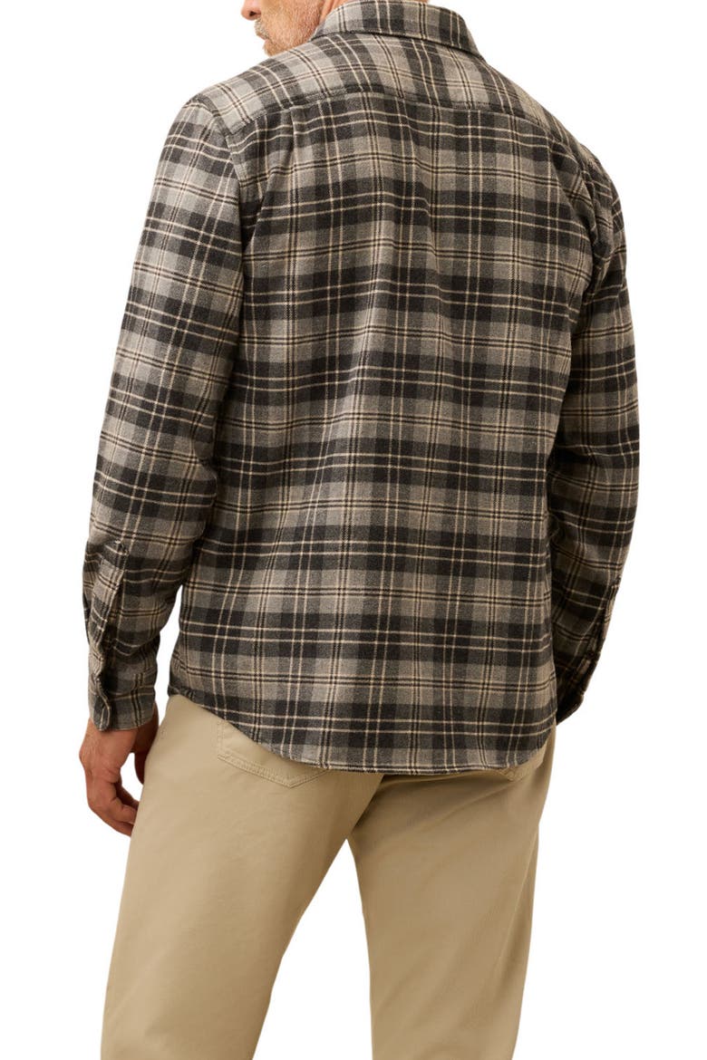 Plaid Super Brushed Stretch Flannel Button-Up Shirt, Alternate, color, DARK CLOUD PLAID