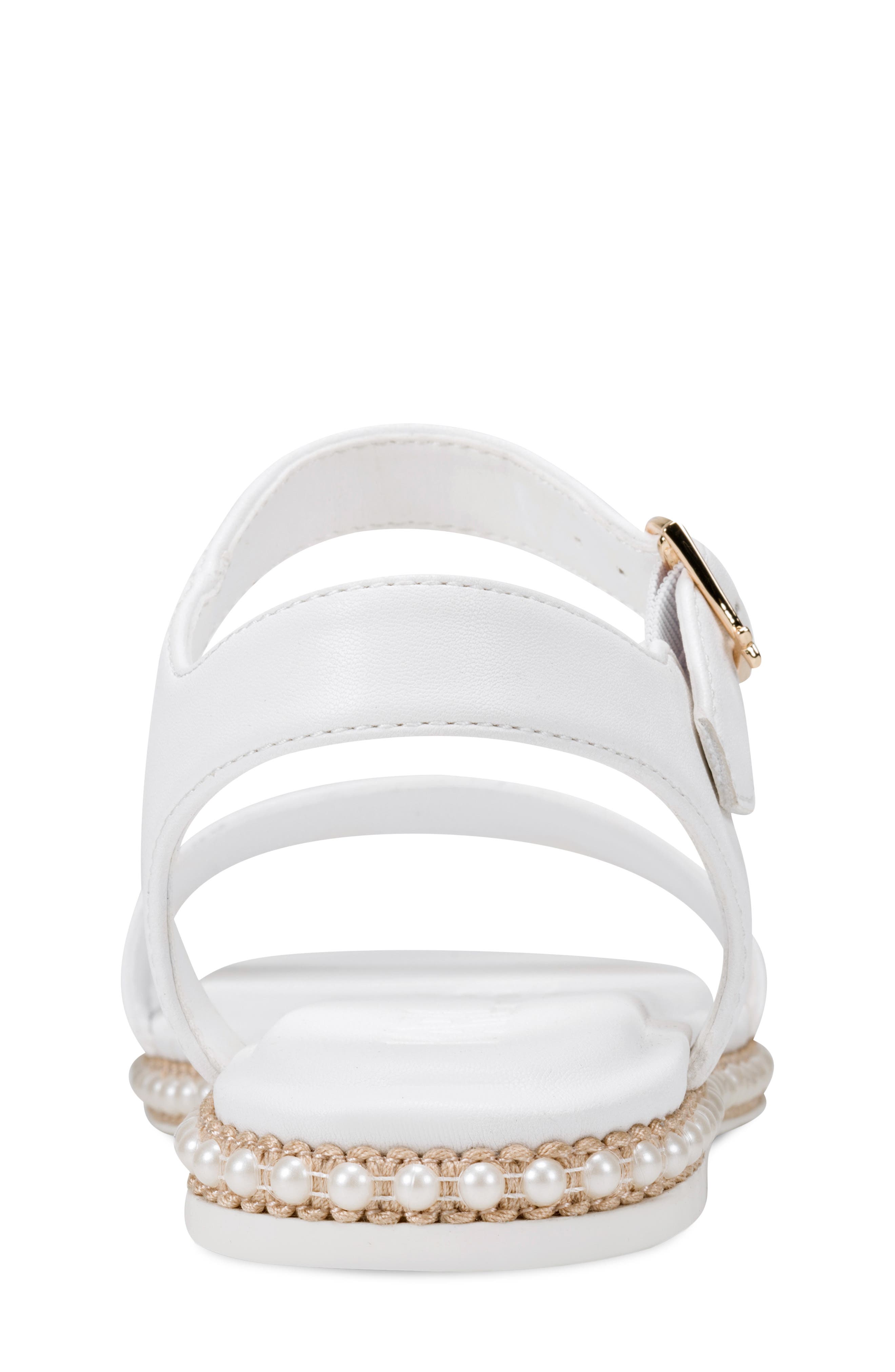 KARL LAGERFELD PARIS Claire Ankle Strap Sandal, Alternate, color, Bright White
