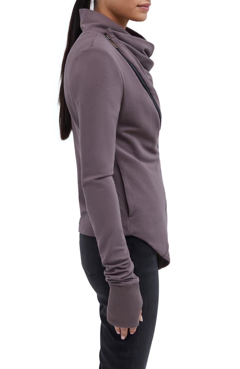 Marcella Hoyt French Terry Jacket, Alternate, color, Anthracite