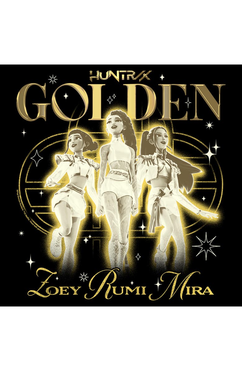 KPop Demon Hunters Junior's KPop Demon Hunters Huntrix The Golden Girls  Sweatshirt, Alternate, color, Black