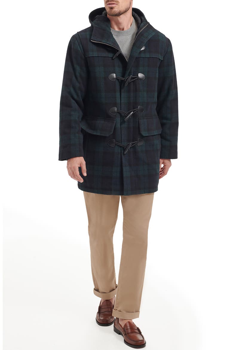 Plaid Wool Blend Toggle Coat, Alternate, color, PLAID MULTI