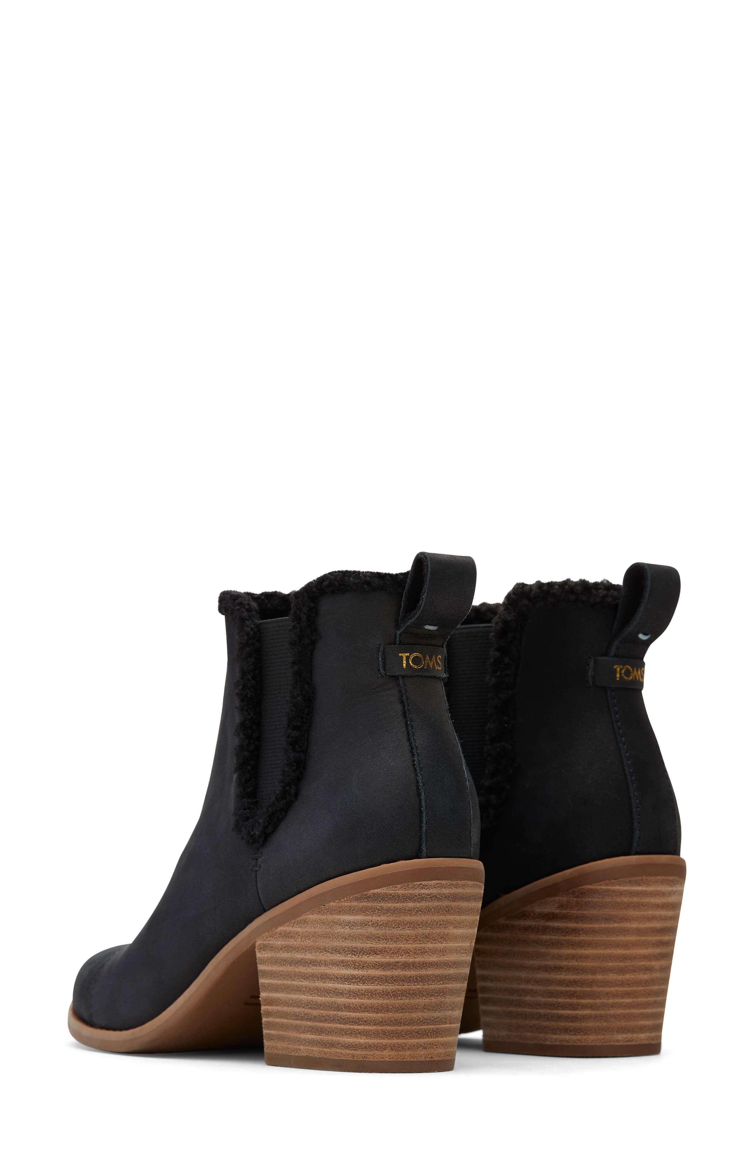 TOMS Everly Faux Fur Trim Bootie, Alternate, color, 