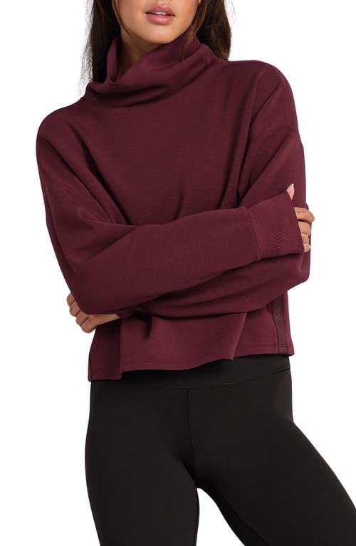 Rhone Dreamglow Mock Neck Top In Burgundy