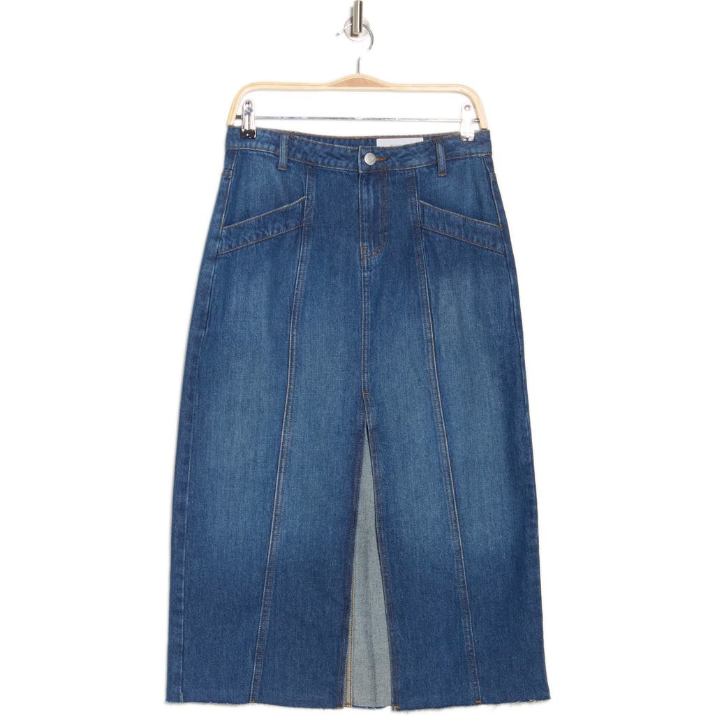 Noisy May Sanja High Waist Front Slit Denim Skirt
