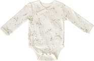 Pehr Long Sleeve Organic Cotton Wrap Bodysuit
