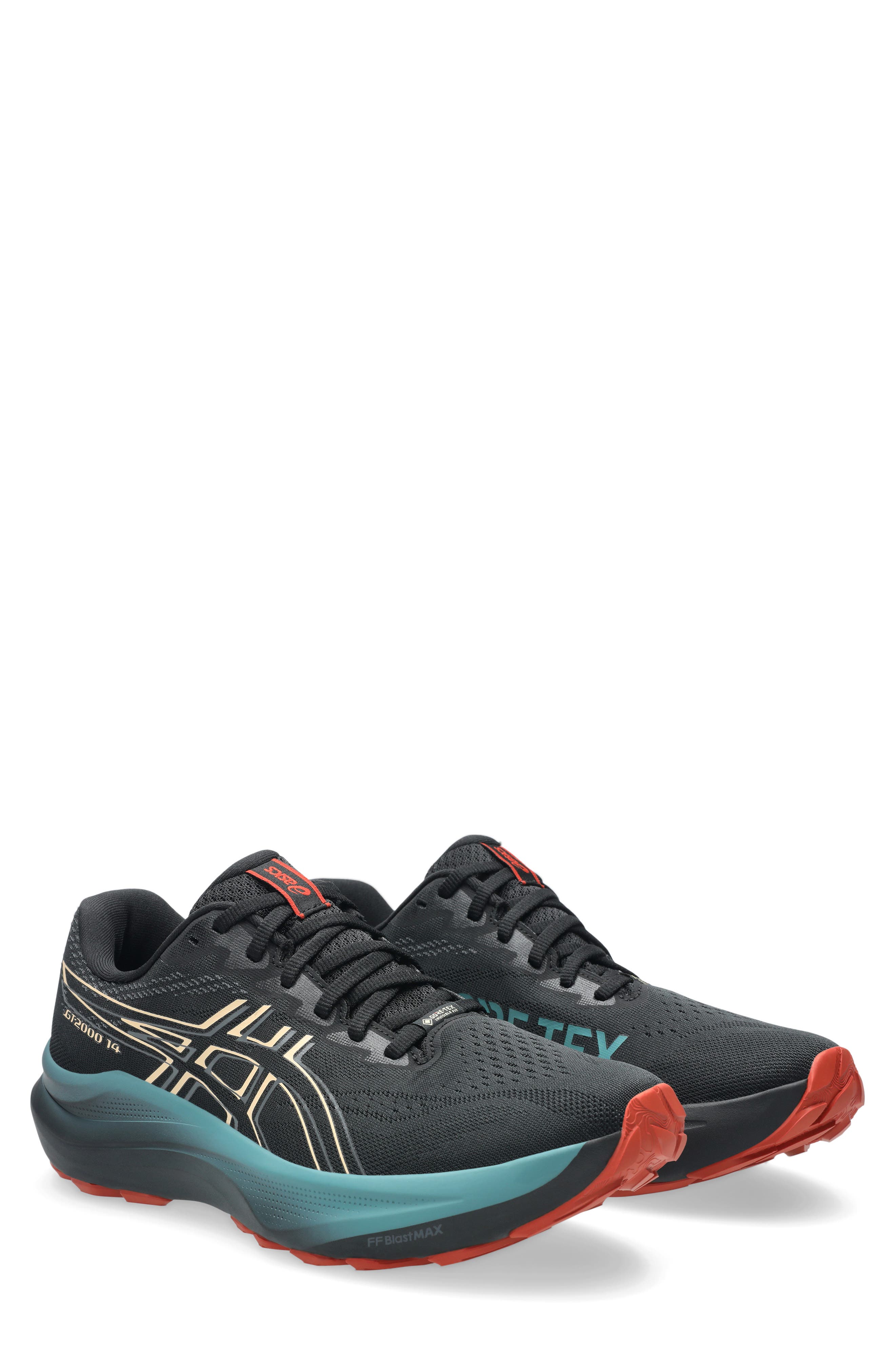 GT-2000 14 GTX Gore-Tex® Waterproof Running Shoe, Main, color, BLACK/ APRICOT CRUSH