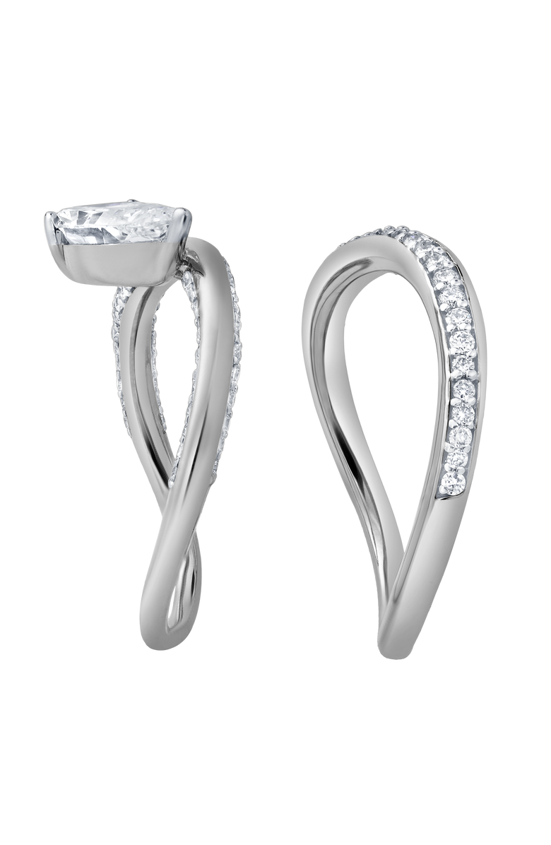 LuvMyJewelry Selena Silk Wave 1.4 Ct Pear Lab Grown Diamond Engagement Ring, Alternate, color, 14K White Gold