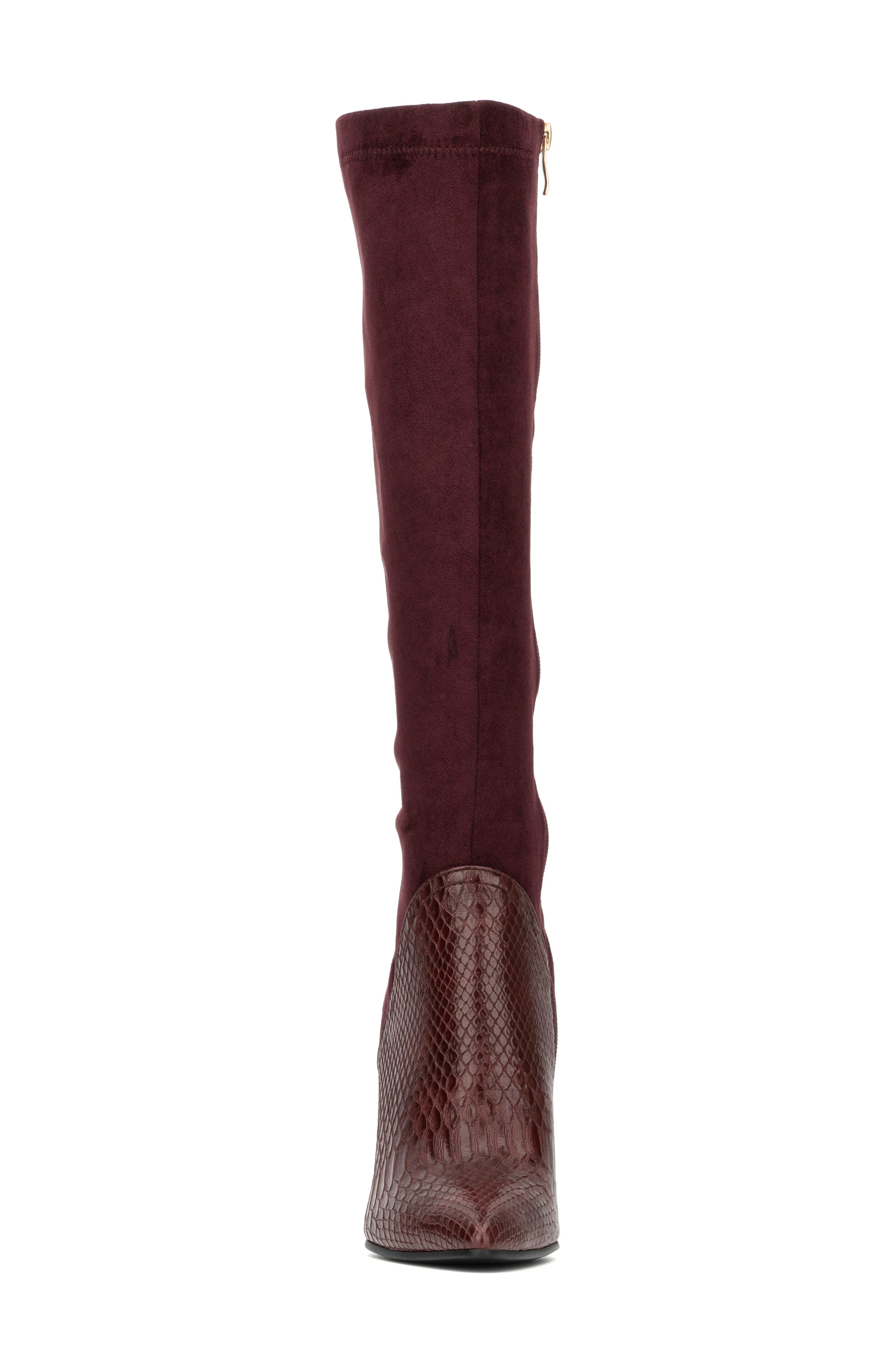 Mia Knee High Boot, Alternate, color, BURGUNDY