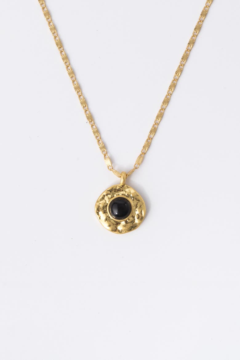 Roaming Venus Crystal Molten Pendant Necklace, Main, color, Gold/black
