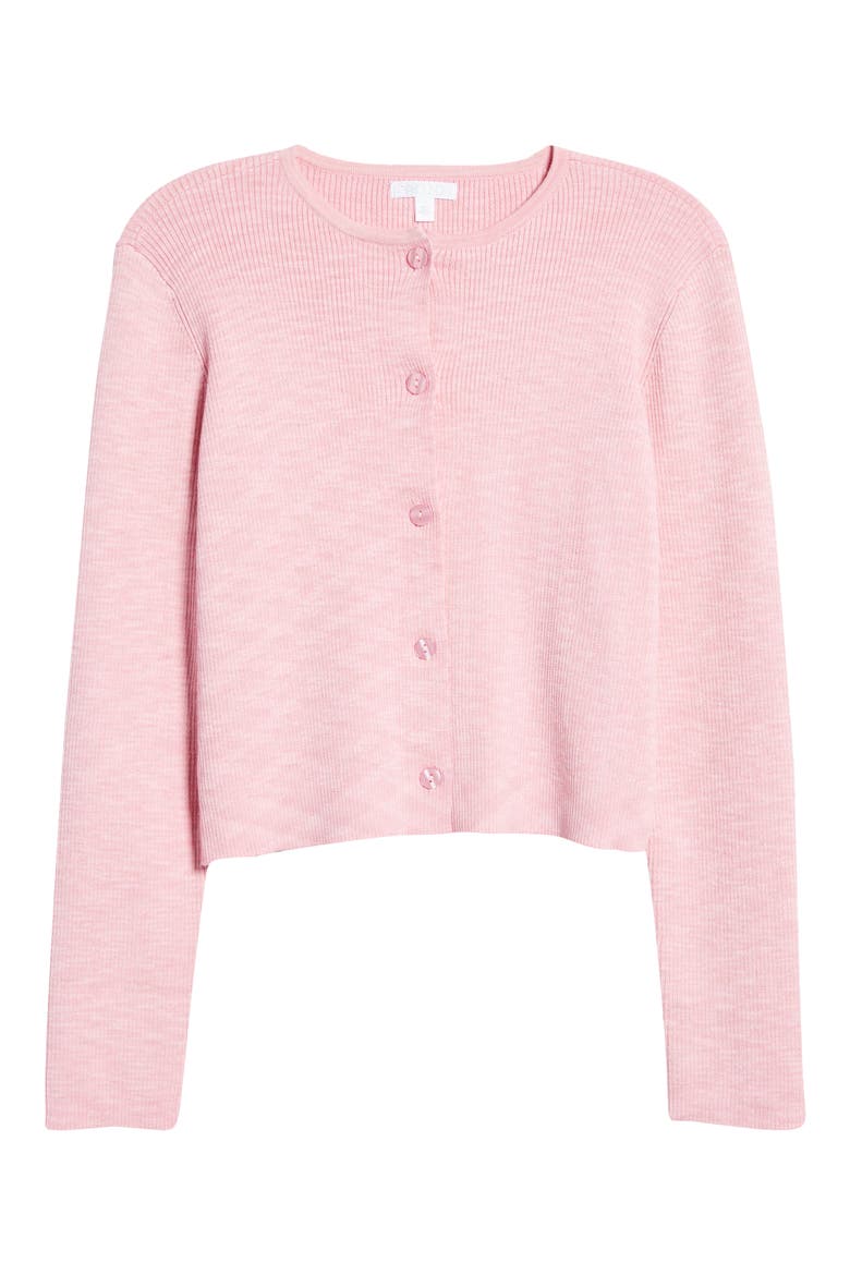 Not Your Basic Ribbed Cardigan, Alternate, color, PINK BLOOM KARA SPACEDYE