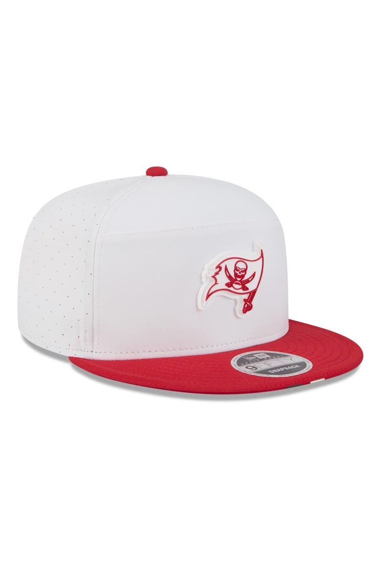 New Era Men's New Era White/Red Tampa Bay Buccaneers 2025 NFL Training Camp Split Panel 9FIFTY Snapback Hat, Alternate, color, White