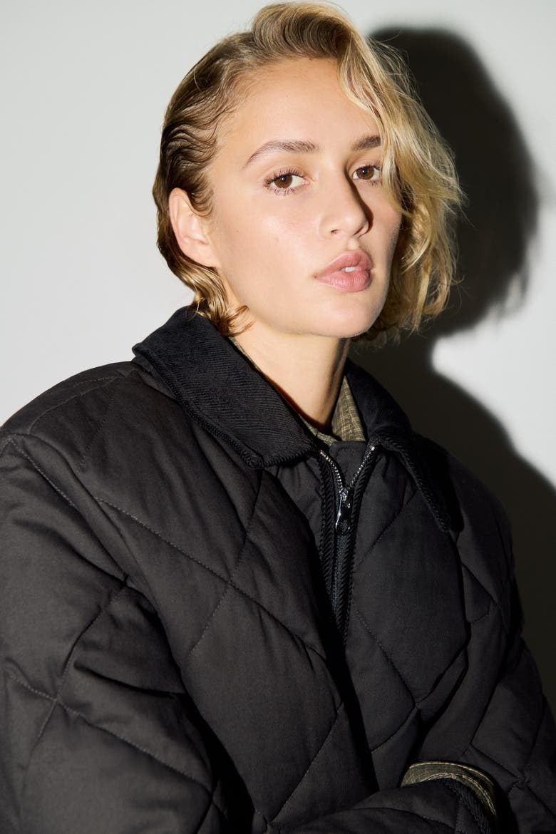 Quilted Jacket, Alternate, color, Black