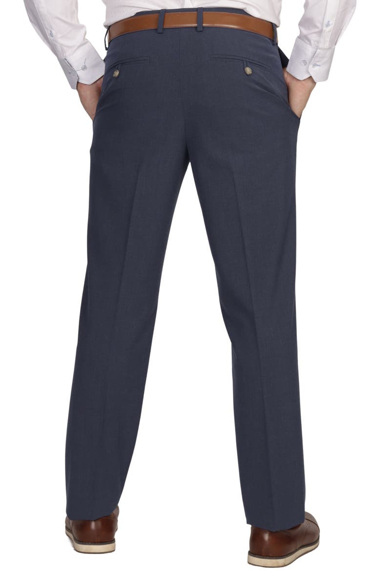 TailorByrd Classic Fit Flat Front Dress Pants, Alternate, color, Navy Heather