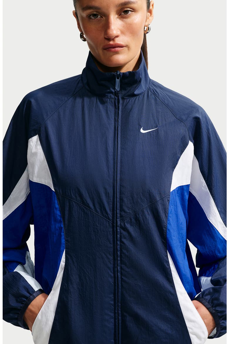 Sportswear Woven Track Jacket, Alternate, color, MIDNIGHT NAVY/ OLD ROYAL