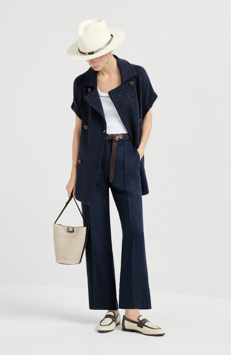 Brunello Cucinelli Cotton Diamond yarn vest, Alternate, color, 