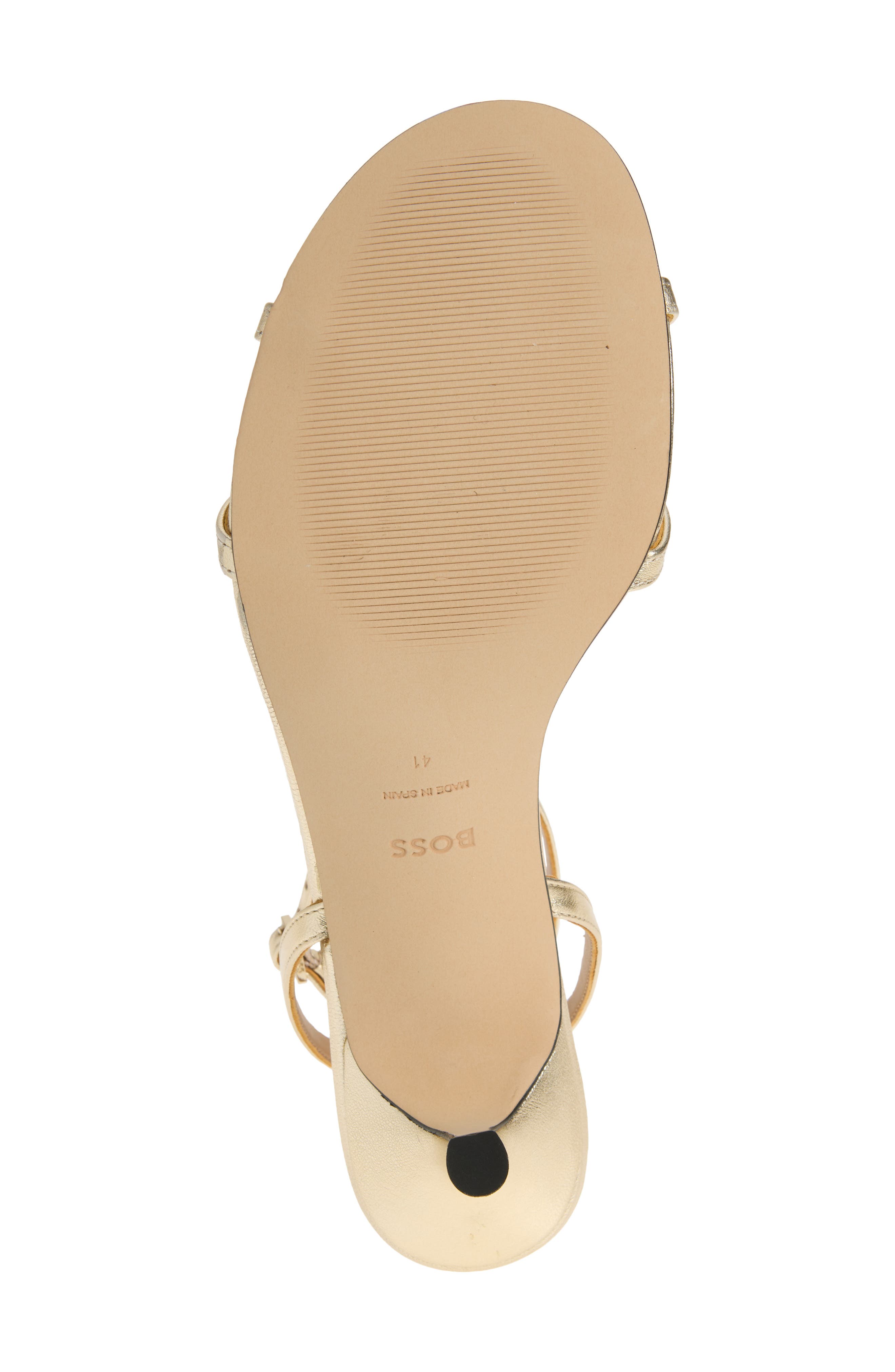BOSS Cristas Ankle Strap Sandal, Alternate, color, Gold