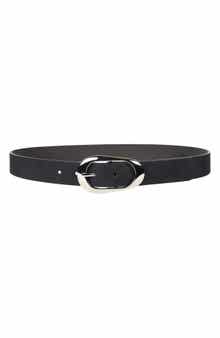 Linea Pelle Elongated Oval Buckle Belt