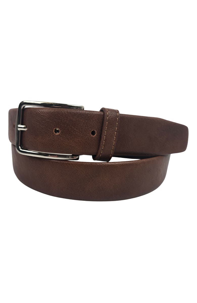 Vince Camuto Rolled Edge Belt, Main, color, Dark Tan