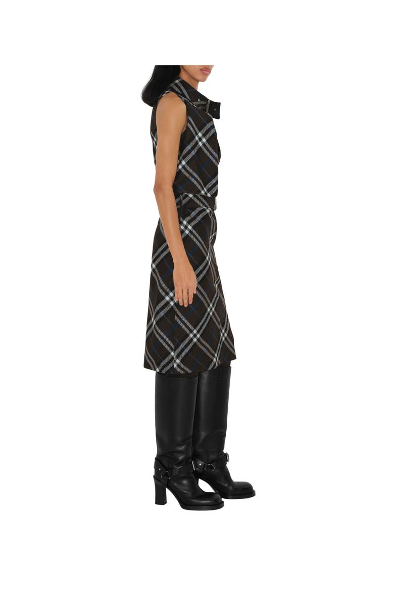 Burberry Check Wool Silk Dress, Alternate, color, 
