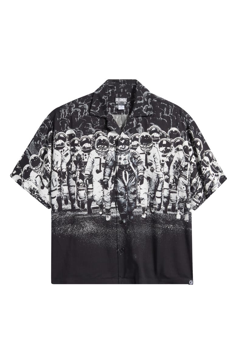 Billionaire Boys Club Journey Graphic Camp Shirt, Alternate, color, Black