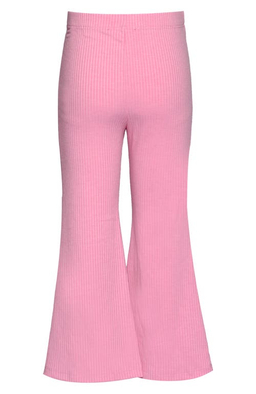 Truly Me Kids'  Crystal Embellished Flare Leg Pants In Pink