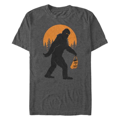 Men's Lost Gods Halloween Bigfoot Trick-or-Treat  Graphic T-Shirt