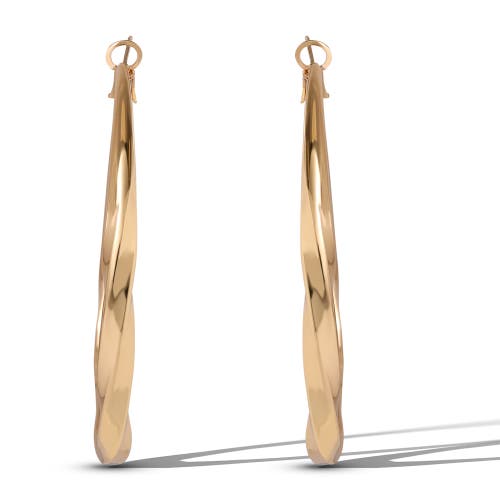 Jessica Simpson Twisted Gold Hoop Earrings In Gray