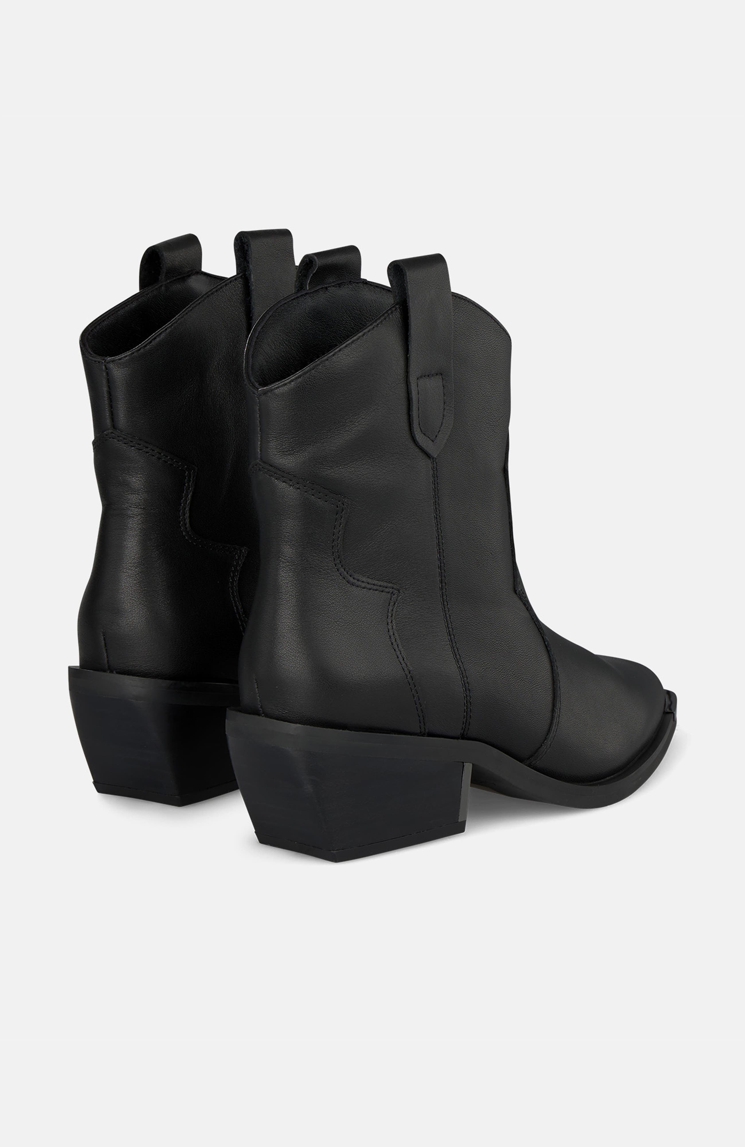 Cowboy Flat Bootie, Alternate, color, Black