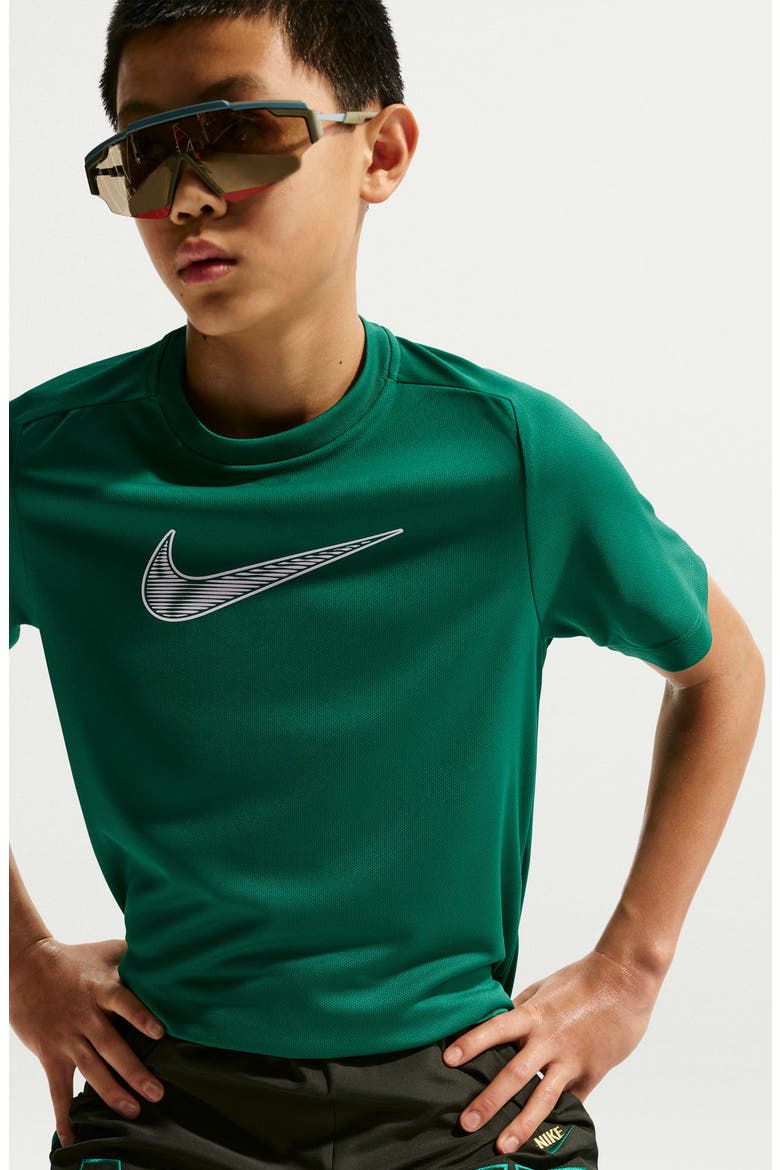 Kids' Nike Dri-FIT Multi Woven Shorts, Alternate, color, SEQUOIA/ MALACHITE/ TOPAZ