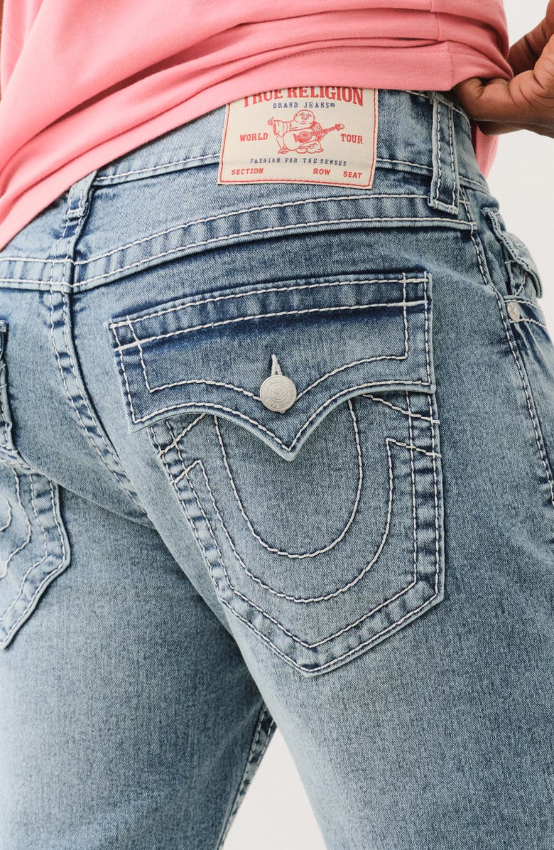 True Religion Geno Big T Flap Slim Fit Jeans, Alternate, color, Light Mellow Wash