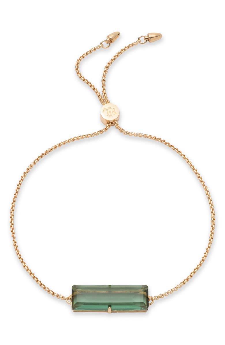 Lauren Ralph Lauren Baguette Slider Bracelet, Main, color, Green