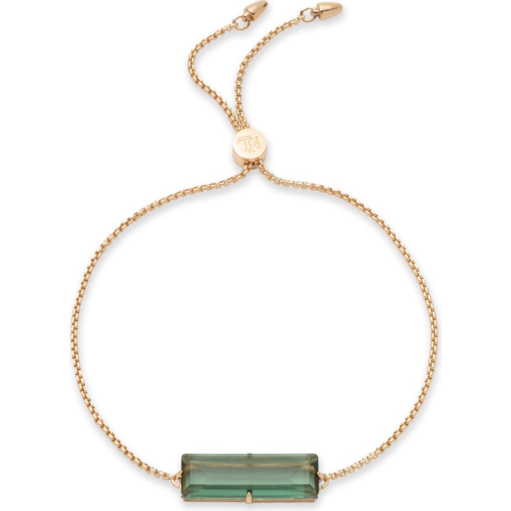Ralph Lauren Baguette Erinite Slider Bracelet In Gold