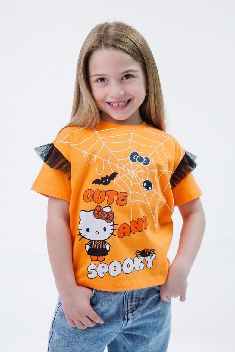 Short Sleeve T-Shirt, Alternate, color, Hello Kitty Orange