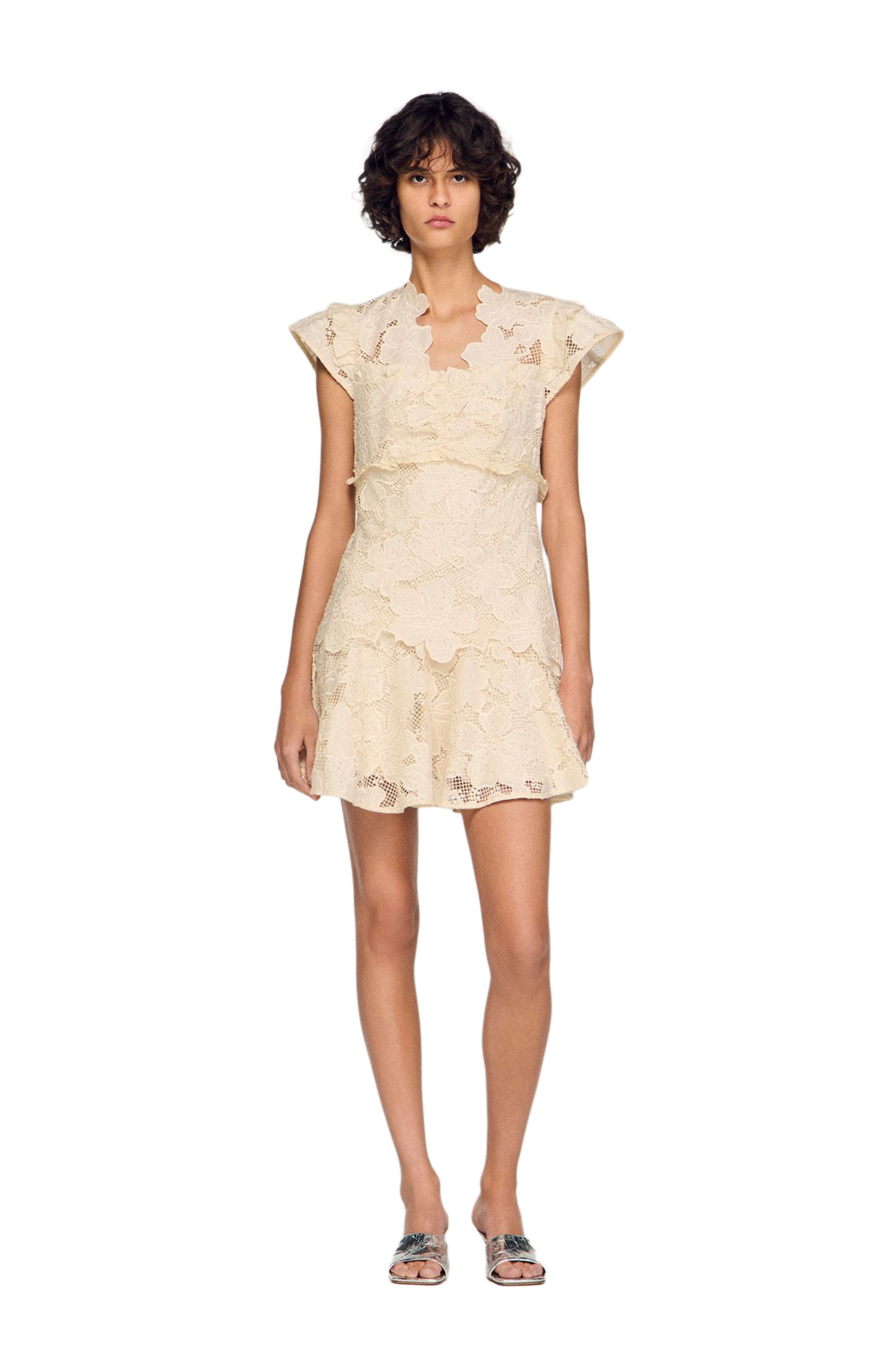 Short guipure dress - image 2