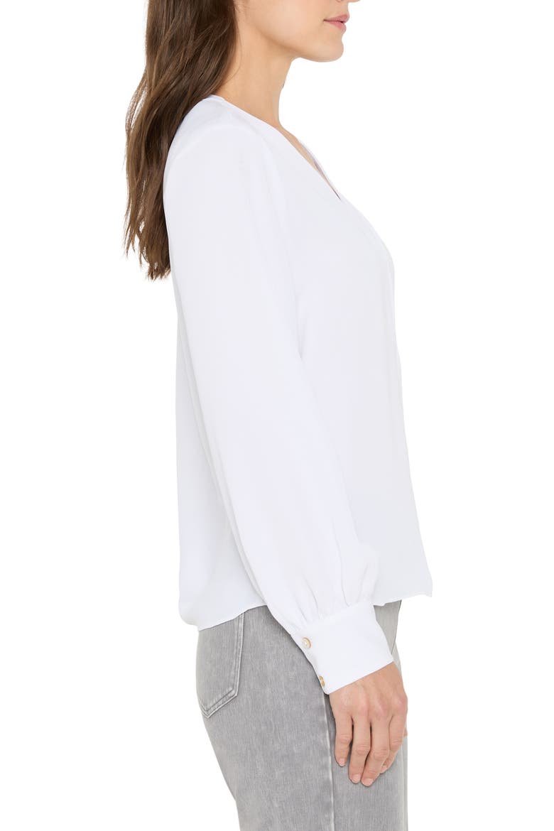 Downtown V-Neck Top, Alternate, color, PAPER WHITE