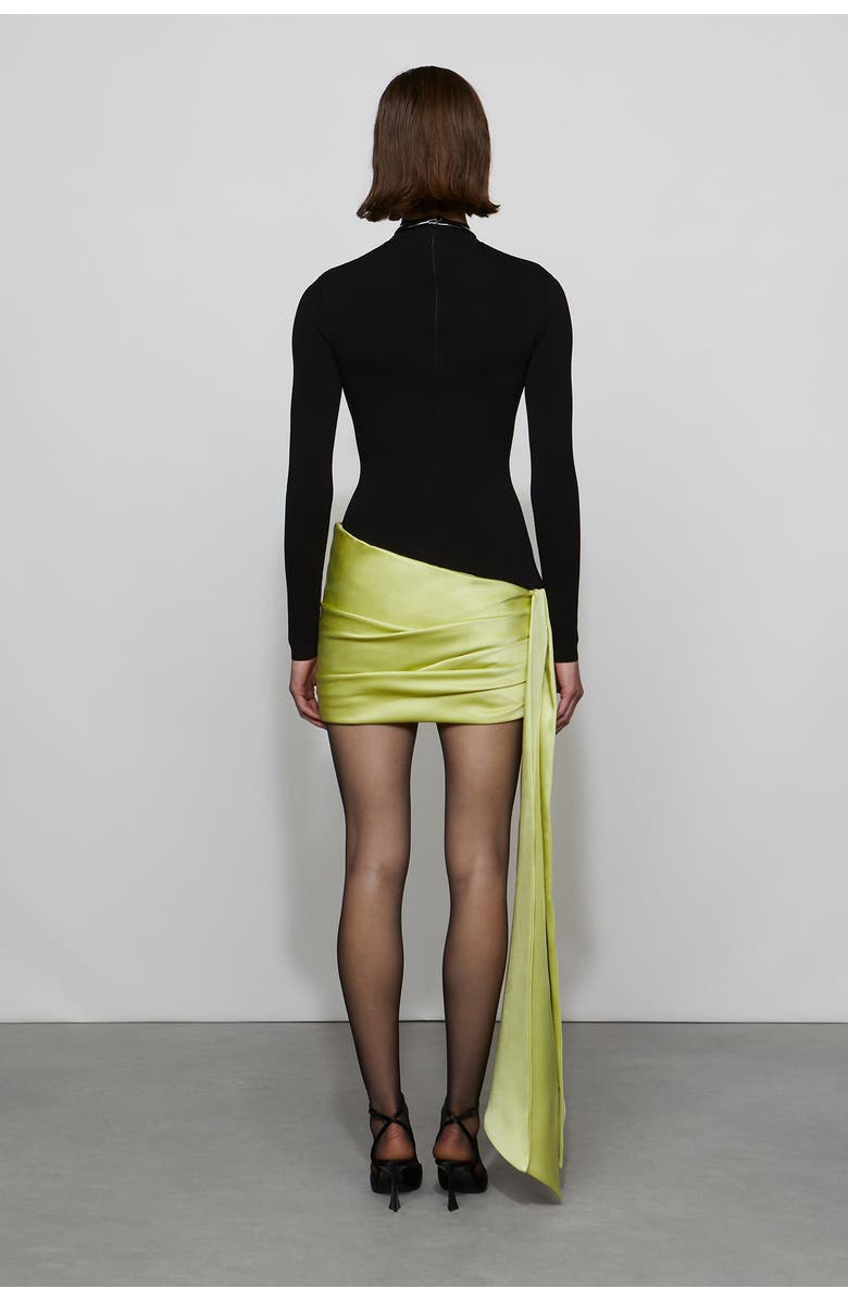 Et Ochs Simone Knit Combo Dress, Alternate, color, Black/Celery