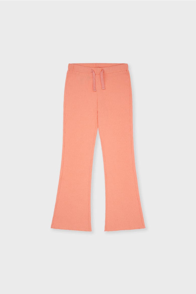 Organic Cotton Slim Flare Ribbed Pant, Main, color, Desert Flower