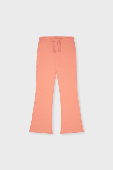 Organic Cotton Slim Flare Ribbed Pant