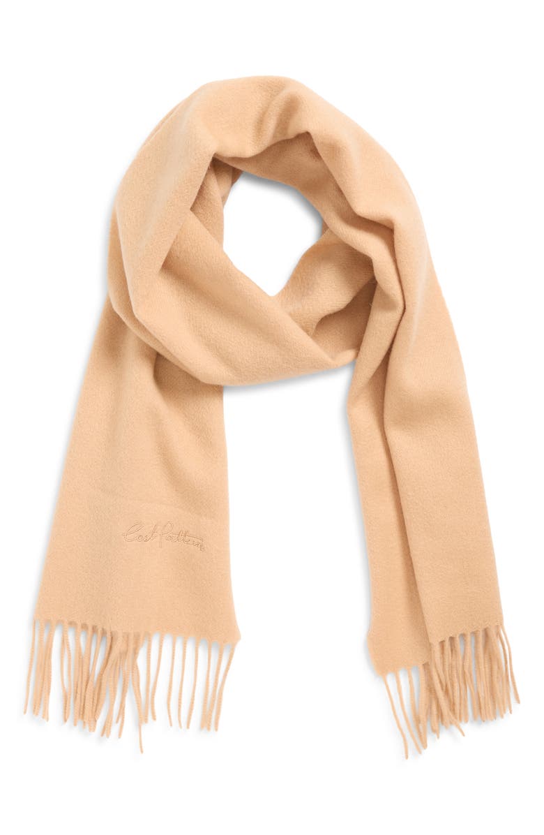 Lost Pattern Lost in Warmth Cashmere Scarf, Main, color, Khaki