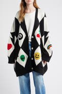 Dressed in Lala Icon Harlequinn Oversize Cardigan