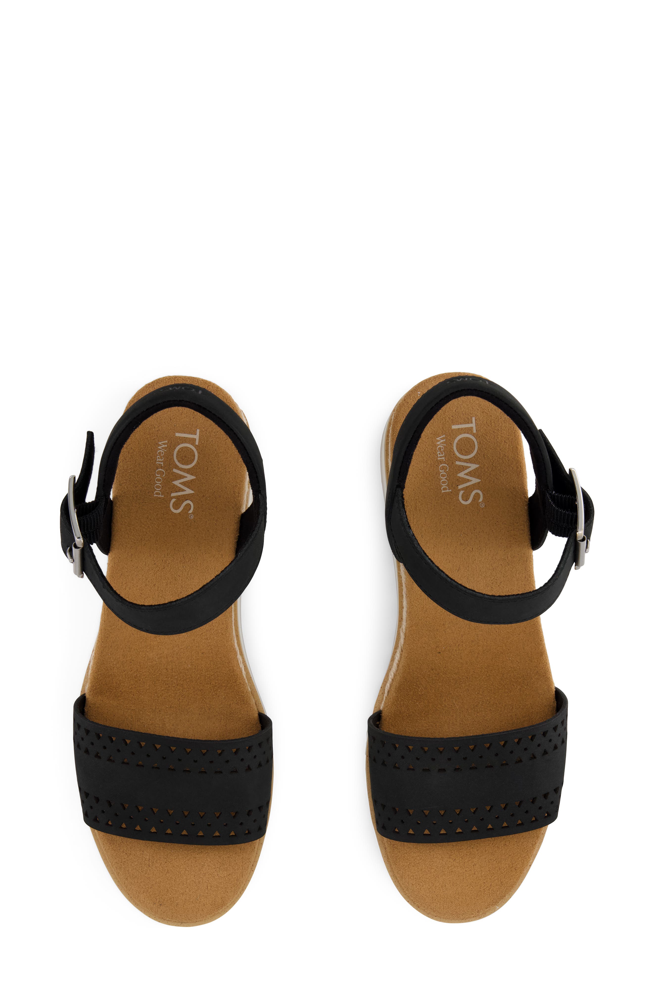 Diana Platform Wedge Sandal, Alternate, color, BLACK