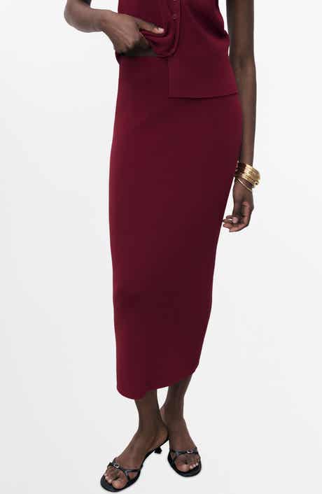 MANGO Knit Midi Skirt