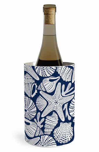 Ocean Floor Seashell Print Stainless Steel Wine Chiller