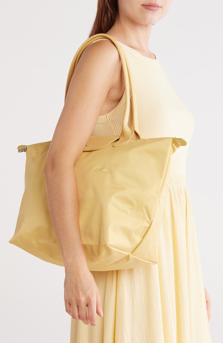 Longchamp Large Le Pliage Green Recycled Canvas Tote, Alternate, color,