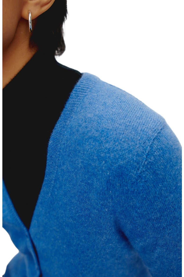 Essential Cashmere V-Neck Cardigan, Alternate, color, blue