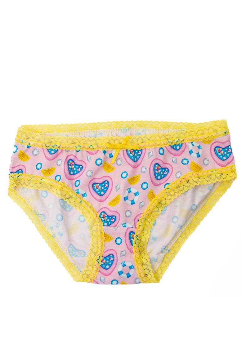 Girls'Lace Trim Underwear, Mix Tape 2 Pack - Little Kid, Big Kid, Alternate, color, Pink
