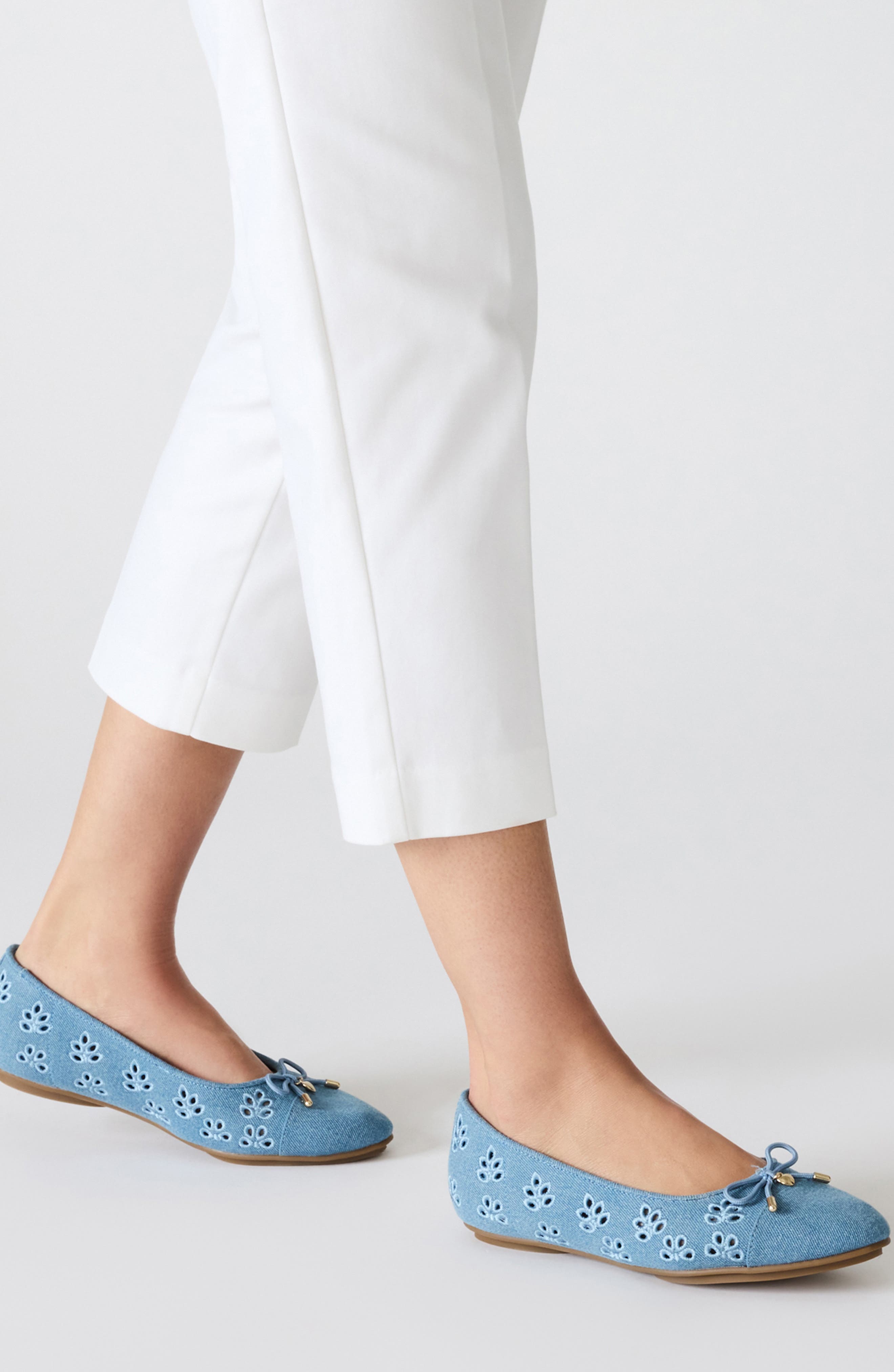 Anne Klein Luci Flat, Alternate, color, Denim