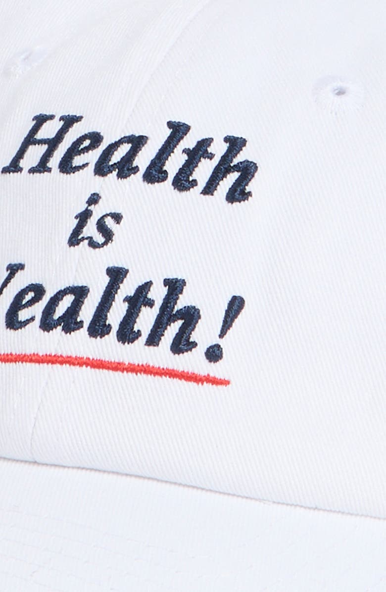 Sporty & Rich Health Is Wealth Embroidered Baseball Cap, Alternate, color, 