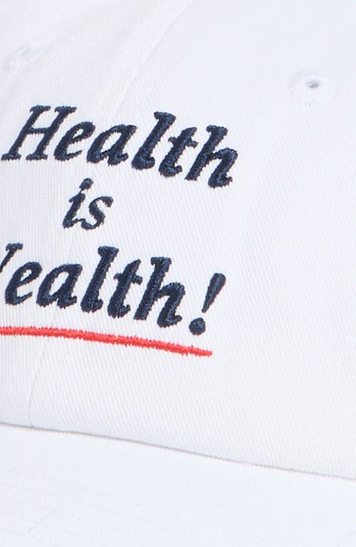 Sporty And Rich Sporty & Rich Health Is Wealth Embroidered Baseball Cap