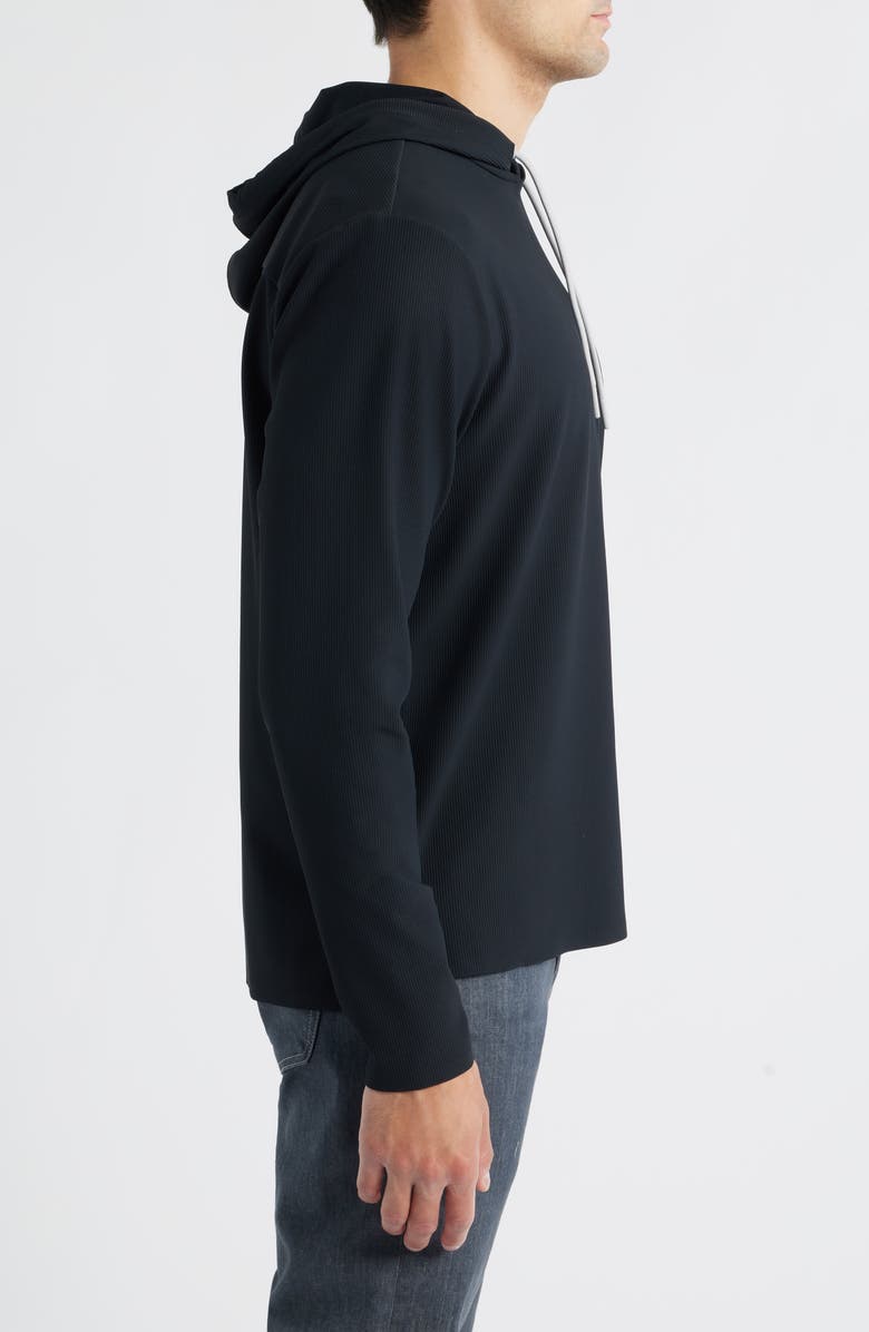 johnnie-O Hoppin Rib Hoodie, Alternate, color, Black